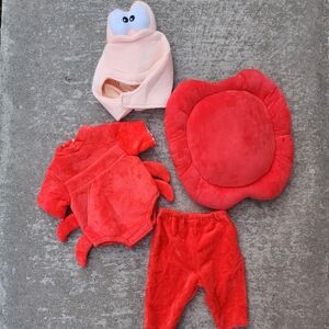 Disney The Little Mermaid Plush Sebastian Crab Costume‎ for Infants, Sz 0-3m